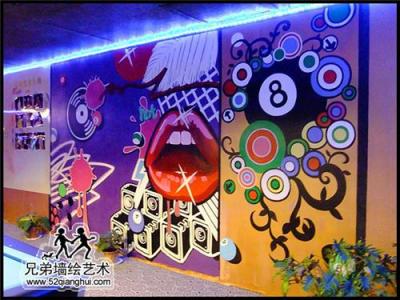 南京公司墙绘 南京工装店铺墙体彩绘2016
