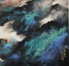 桂林山水水墨画-桂林山水画