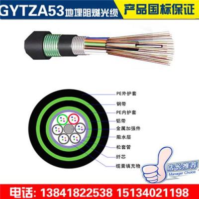 GYTZA53-8B1松套层架式地埋重铠阻燃光缆