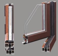 伊米兰格铝木门窗 130木包铝二合一防护门窗