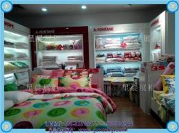 家纺床品店装修设计床品展柜