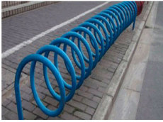街道安装碳素钢螺旋式自行车停放架价格优惠